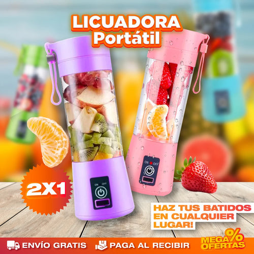 LICUADORA PORTÁTIL INALAMBRICA PARA JUGOS Y LICUADOS OFERTA 2X1🔥
