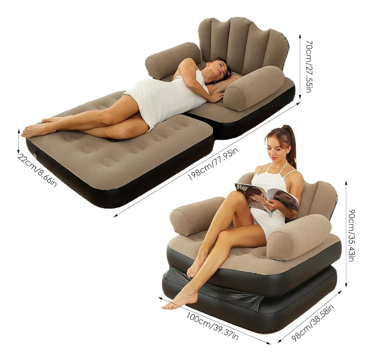 Sofá Cama Inflable y Ultra Confort MyElegance™ 🔥60% Descuento🔥