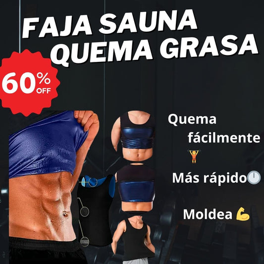 Camiseta faja Sauna reductora REDUCERPRO® ¡Quítate kilos de encima en segundos! TALLA AUTO AJUSTABLE
