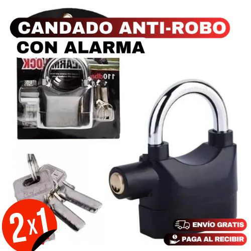 CANDADO ANTIRROBO CON ALARMA  SHIELDPRO🔥 OFERTA  2x1 🔥